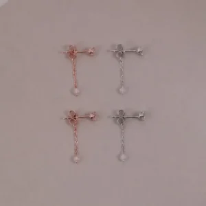靜美日常系列 | 光芒(月光石)。925純銀耳環