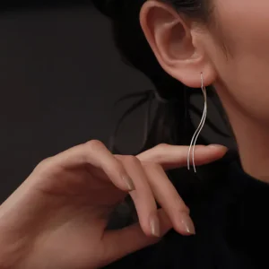 靜美日常系列 | 完美曲線。925純銀耳環