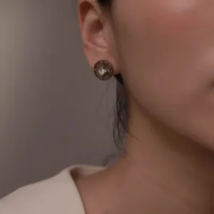金色繁華系列 | 有時候。復古貼耳耳環 (可改夾式|矽膠)